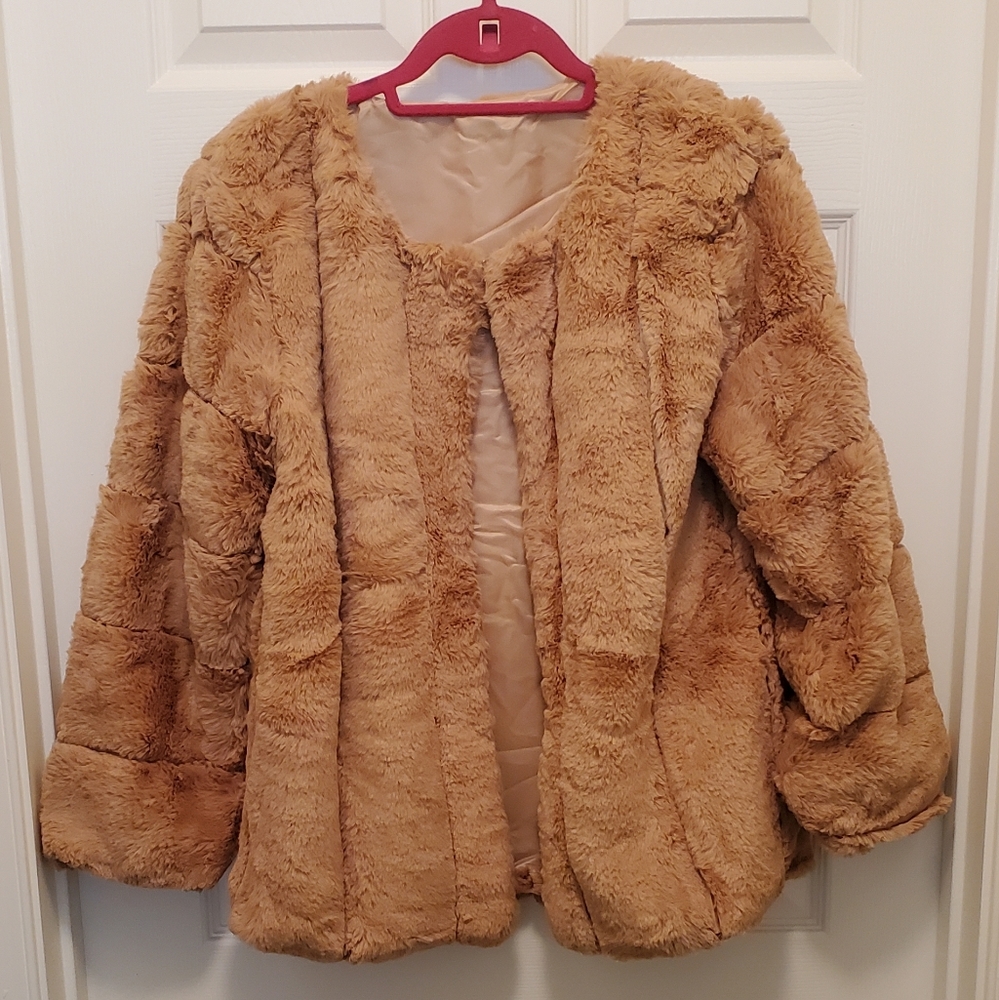 Brand New without Tags- Faux Fur Jacket XL